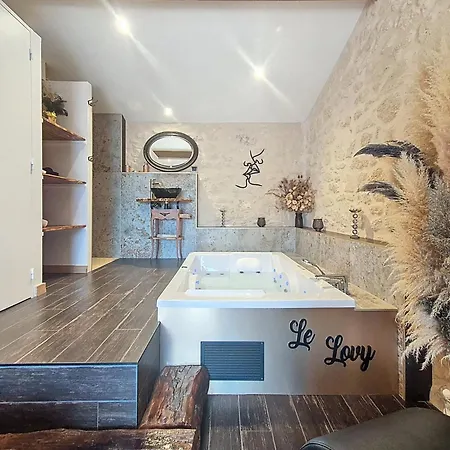 Le Lovy , Indépendant Avec Jacuzzi Appartement Cubnezais
